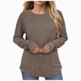 thumbnail image 1 of Futezty Women Sweatshirt Womens Plus Size Tops Crewneck Long Sleeve Shirts Loose Tunic Tops Curved Hem Fall Pullover Loose Fit Dressy Crew Neck Pullover Basic Sweaters For Women Tunic For Women, 1 of 6