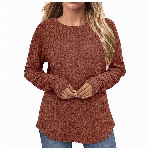 Futezty Women Sweatshirt Womens Plus Size Tops Crewneck Long Sleeve Shirts Loose Tunic Tops Curved Hem Fall Pullover Loose Fit Dressy Crew Neck Pullover Basic Sweaters For Women Tunic For Women
