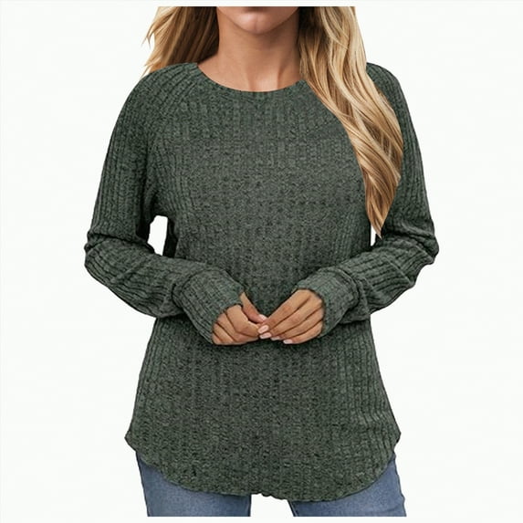 Futezty Women Sweatshirt Womens Plus Size Tops Crewneck Long Sleeve Shirts Loose Tunic Tops Curved Hem Fall Pullover Loose Fit Dressy Crew Neck Pullover Basic Sweaters For Women Tunic For Women