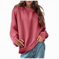 thumbnail image 1 of Futezty Women's Crewneck Sweatshirts Lightweight Long Sleeve Tunic Tops Cute Pullover Shirts, 1 of 5