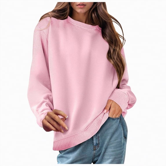 Futezty Women's Crewneck Sweatshirts Lightweight Long Sleeve Tunic Tops Cute Pullover Shirts