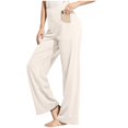 thumbnail image 1 of Futezty Women High Waisted with Pockets Workout Athletic Running Capri Leggings,White,XS, 1 of 5