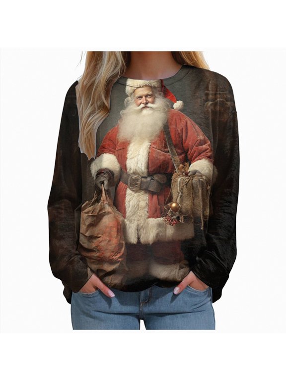 Womens African Kente Aztec Print Sweatshirts For Women Funny Long Sleeve Wolf
