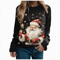 thumbnail image 1 of Futezty Womens Christmas Sweatshirt Cute Holiday 3D Print Tops Long Sleeve Round Neck Pullover 2025 Sweaters, 1 of 6
