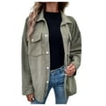 thumbnail image 1 of Futezty Womens Knit Long Shacket Jacket Oversized Casual Blouses Button Down Collared Dressy Shirts, 1 of 5
