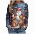thumbnail image 1 of Futezty Womens Long Sleeve Tops Christmas Print Sweatshirts Fall Pullover Crewneck Soft Elegant Shirts Boho for Women, 1 of 5