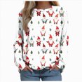 thumbnail image 1 of Futezty Womens Long Sleeve Tops Christmas Print Sweatshirts Fall Pullover Crewneck Soft Elegant Shirts Boho for Women, 1 of 5