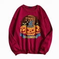 thumbnail image 1 of Futezty Womens Oversized Sweatshirts Halloween Graphic Crewneck Tops Casual Sweater Lightweight Pullover, 1 of 3