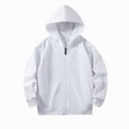 thumbnail image 1 of Futezty Zip Hoodie Sleeve Girls Color Top Kids Long Up Boys Jackets Solid Sweatshirt Zip Coat Jackets, 1 of 5