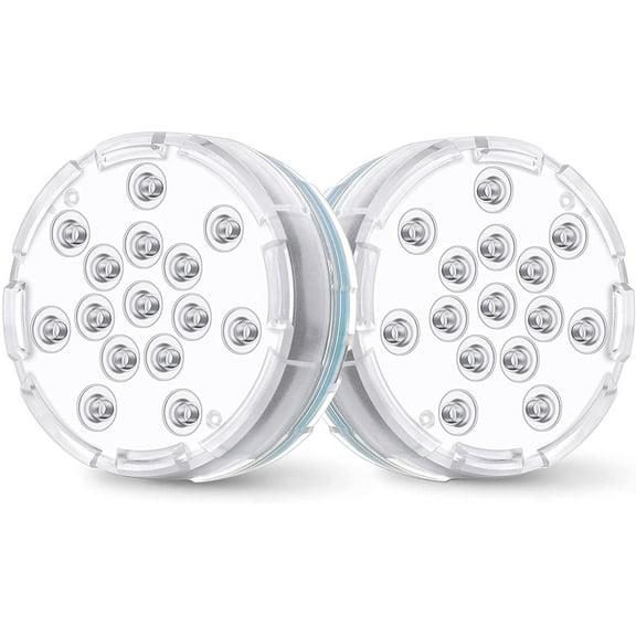 Futhstar 3.5" Submersible LED Underwater Pool Lights, Multicolor RGB. 2 Count Pack