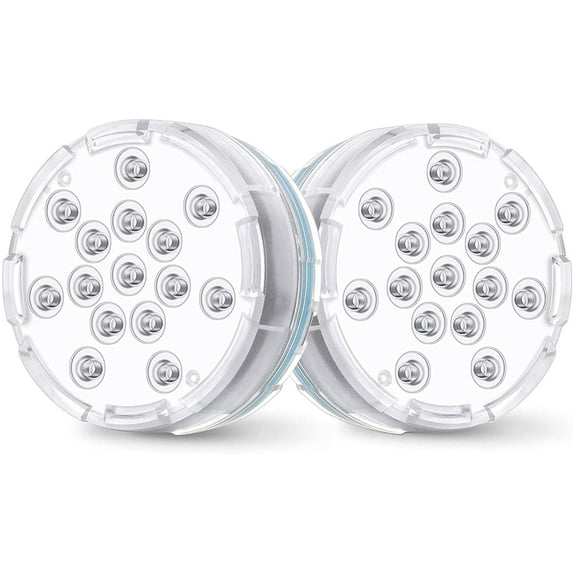 Futhstar 3.5" Submersible LED Underwater Pool Lights, Multicolor RGB. 2 Count Pack