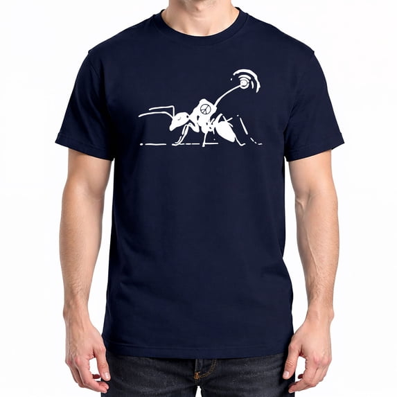 Futile Peace Ant T-Shirt – Minimalist Political Satire Graphic Tee