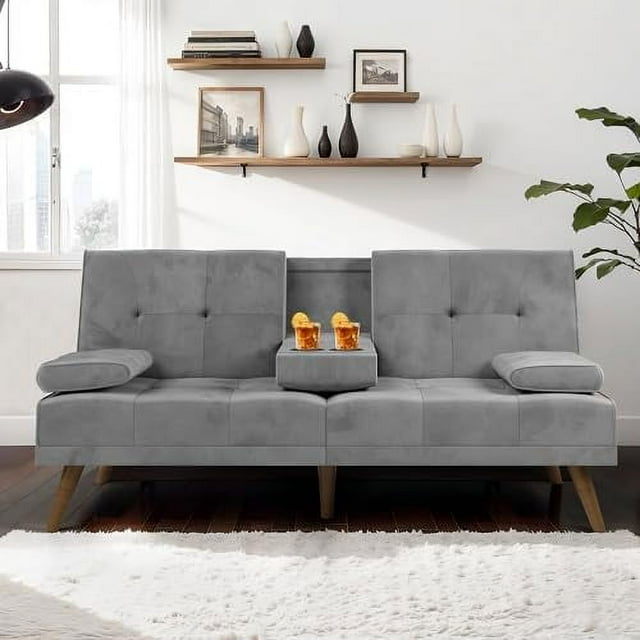 Futon Couch Sofa Bed Convertible Folding Small Sleeper Loveseat with