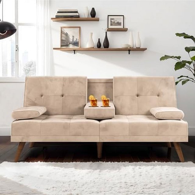 Futon Couch Sofa Bed Convertible Folding Small Sleeper Loveseat with