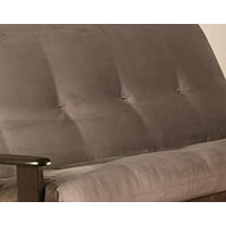 Futon Cover Only - Quality Suede Microfiber Fabric Collection Fits 6-8 inch Futons Mattress (Grey, Full Size)