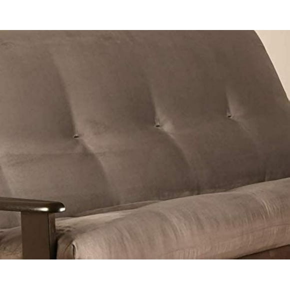 Futon Cover Only - Quality Suede Microfiber Fabric Collection Fits 6-8 inch Futons Mattress (Grey, Queen Size)