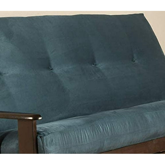 Futon Cover Only - Quality Suede Microfiber Fabric Collection Fits 6-8 inch Futons Mattress (Navy, Queen Size)