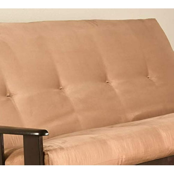 Futon Cover Only - Quality Suede Microfiber Fabric Collection Fits 6-8 inch Futons Mattress (Peat, Queen Size)