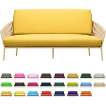 Futon Cover Washable Zippered Sofa Furniture Bed Mattress Covers Armless Couch Slipcover Protector Size 39"x75"x6" Yellow