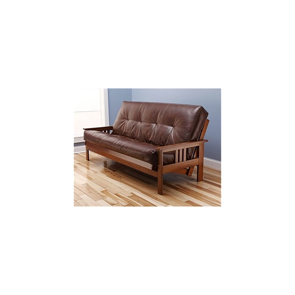 Futon Frame Adjustable Sofa Bed - Wooden Construction Living Room Furniture