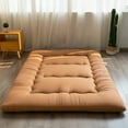 thumbnail image 1 of Futon Mattress Japanese Floor Mattress Thicken Futon Sleeping Pad for Guest,Lounger and Tavel,light brown,King Size, 1 of 7