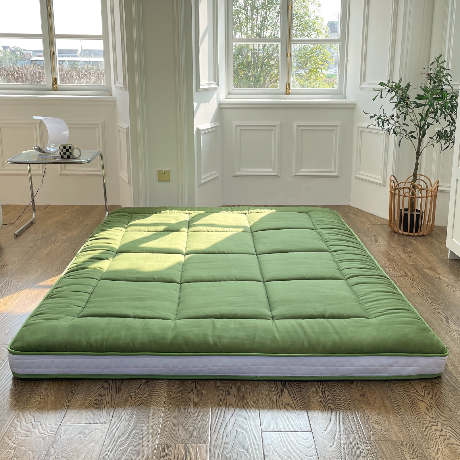 Futon Mattress, Padded Japanese Floor Mattress Quilted Bed Mattress