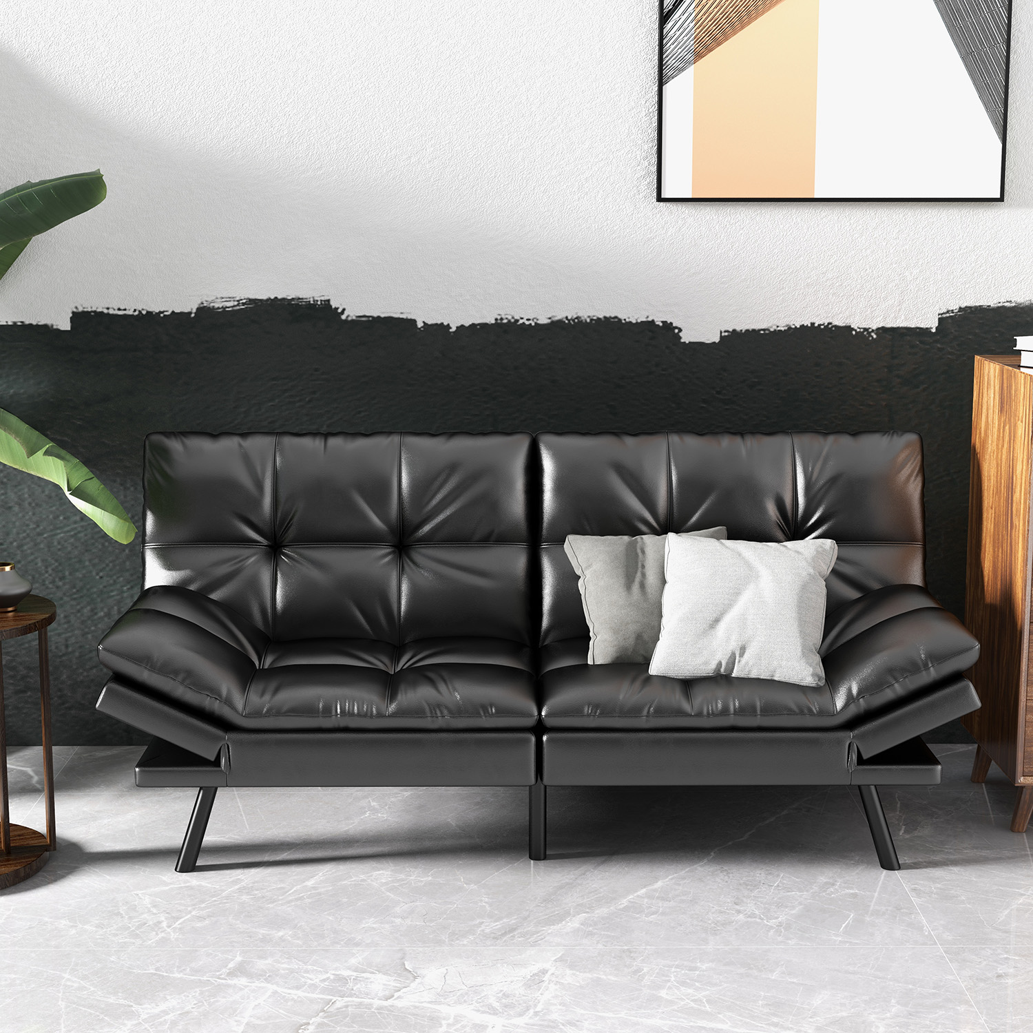 JINS&VICO Sofa Bed Adjustable Folding Futon Sofa Leisure Sofa Bed with