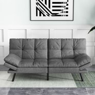Homall Futon Sofa Bed Faux Leather Couch Modern Convertible Folding ...