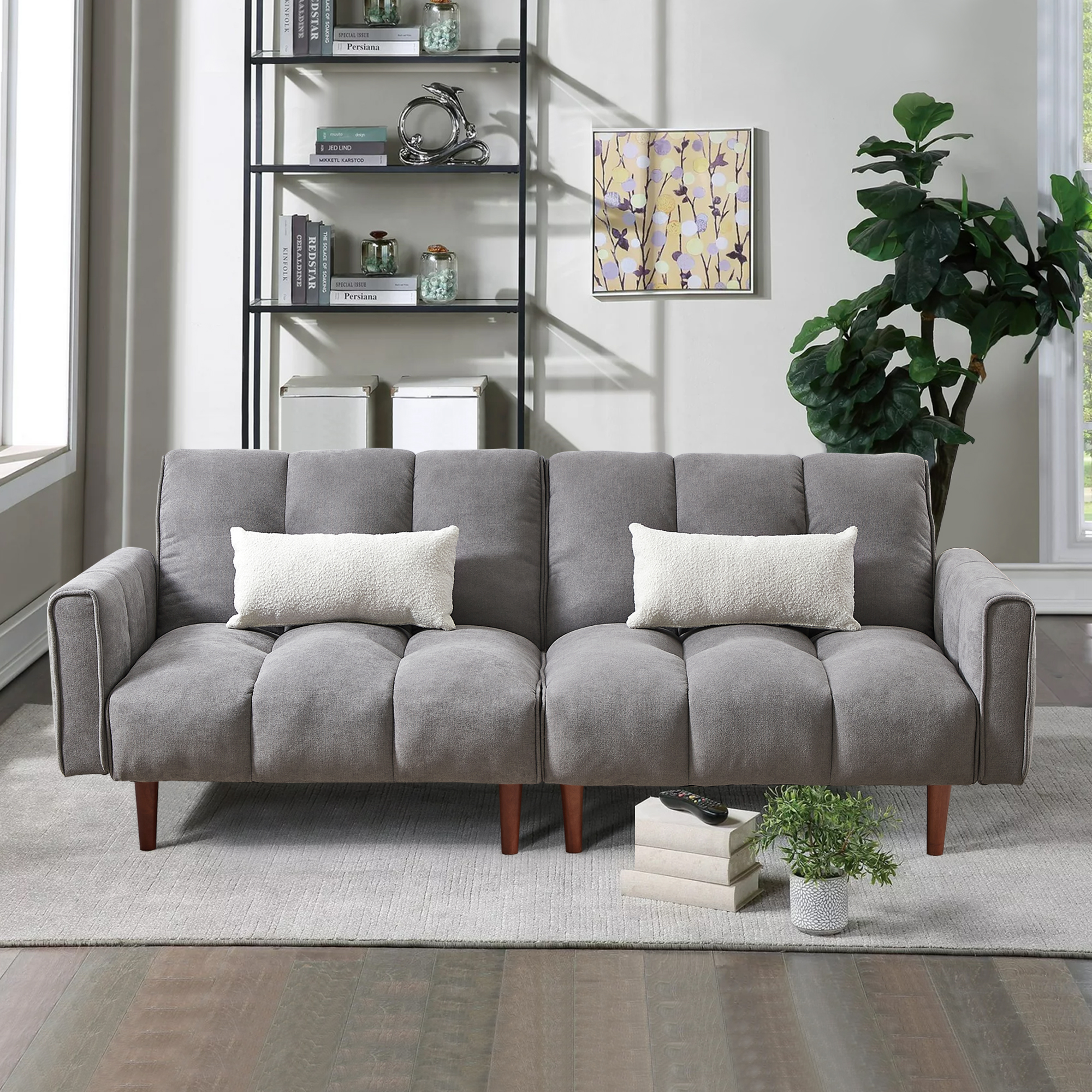 Futon Sofa Bed, Memory Foam Futon Sofa Sleeper Couch,Convertible Modern