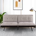thumbnail image 1 of Futon Sofa Bed, Modern Convertible Memory Foam Sleeper Sofa, Adjustable Backrest, Grey, 1 of 9