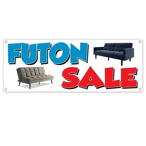 Futon Special Clearance 13 oz Vinyl Banner With Metal Grommets