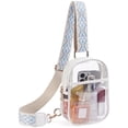 thumbnail image 1 of Futoo PVC Transparent Shoulder Bag, Adjustable Shoulder Strap, White, 1 of 5