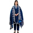 thumbnail image 1 of Futragabha special blue velvet suit set with dupatta and pent for festival Wear, 1 of 3