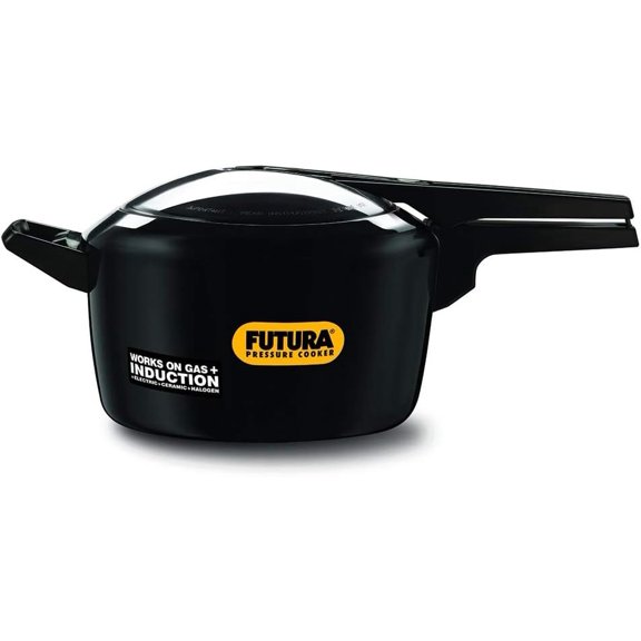 Futura 5 Litre Pressure Cooker, Hard Anodised Inner Lid Pressure Cooker, Induction Cooker, Pan Cooker, Black (IFP50)