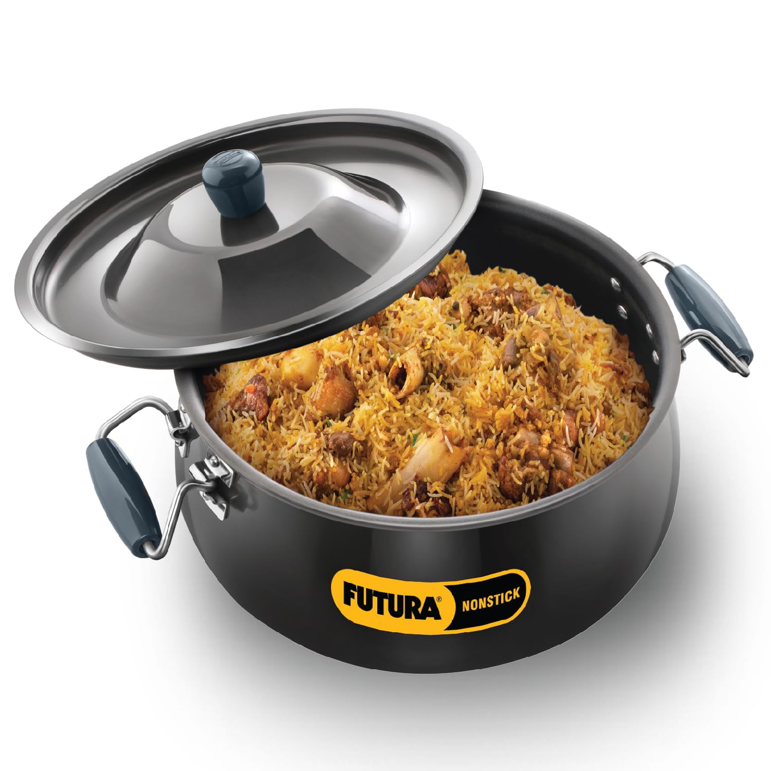 Futura Big Boy Biryani Handi 12 Liters - Non Stick Pot With Hard