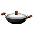 thumbnail image 1 of Futura IL23 Induction Compatible Hard Anodised Flat Bottom Deep Fry Pan / Kadhai with Steel Lid, 2.5 Liter, 1 of 1