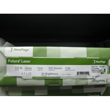 Futura Laser Gloss Paper 100lb text