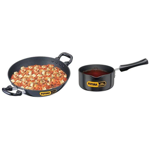 Futura Nonstick Kadhai Deepfry Pan, 2.5 Liters, 26cm, Black (NK25
