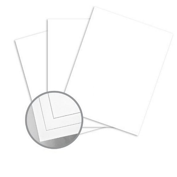 Futura White Card Stock - 18 x 12 in 80 lb Cover Dull C/2S 250 per Package