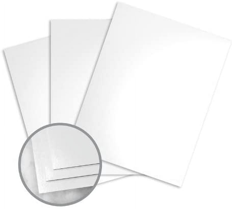 Futura White Card Stock - 8 1/2 x 11 in 80 lb Cover Gloss C/2S 250 per Package
