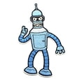 thumbnail image 1 of Futurama Bender Character 4 Inches Tall Embroidered Iron On Patch, 1 of 1
