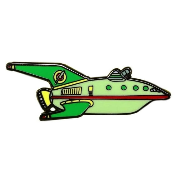 Futurama Cartoon Space Ship Enamel Metal Logo Pin