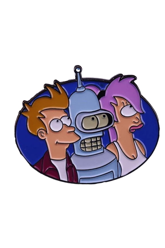 Futurama Group 1.5 Inches Wide Metal Enamel Pin