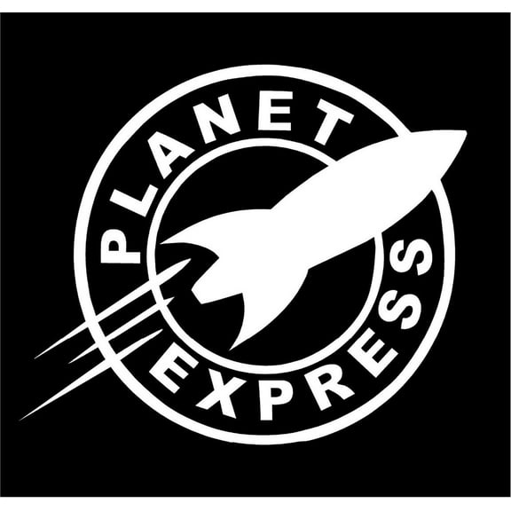 Futurama Planet Express Vinyl Decal Sticker | Cars Trucks Vans Walls Laptops Cups | White | 5.5 inches | KCD971