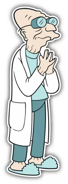 Stickers Vinyle Haute Qualité Professeur Farnsworth (Futurama) - Décor Amovible Et Imperméable