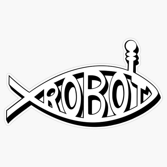 Futurama Robot Fish Sci Fi Animated Comedy Character Vinyl Sticker