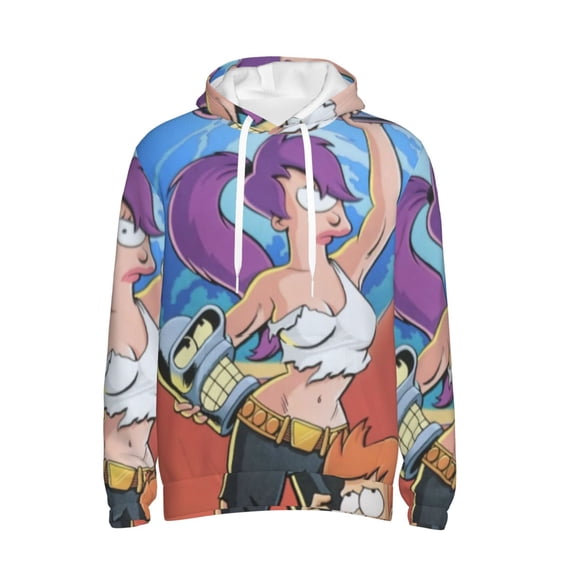 Futurama Trendy Cartoon Men'S Fleece Hooded Hoodie, hoodies for women men with pockets,Fall Fashion 2025 Pullover Sweaters Winter Clothes