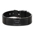 thumbnail image 1 of Future Artist Someday Engraved Black Shark Mesh Bracelet for Inspiration and Confidence | Artist | Graduation Gift, 1 of 4