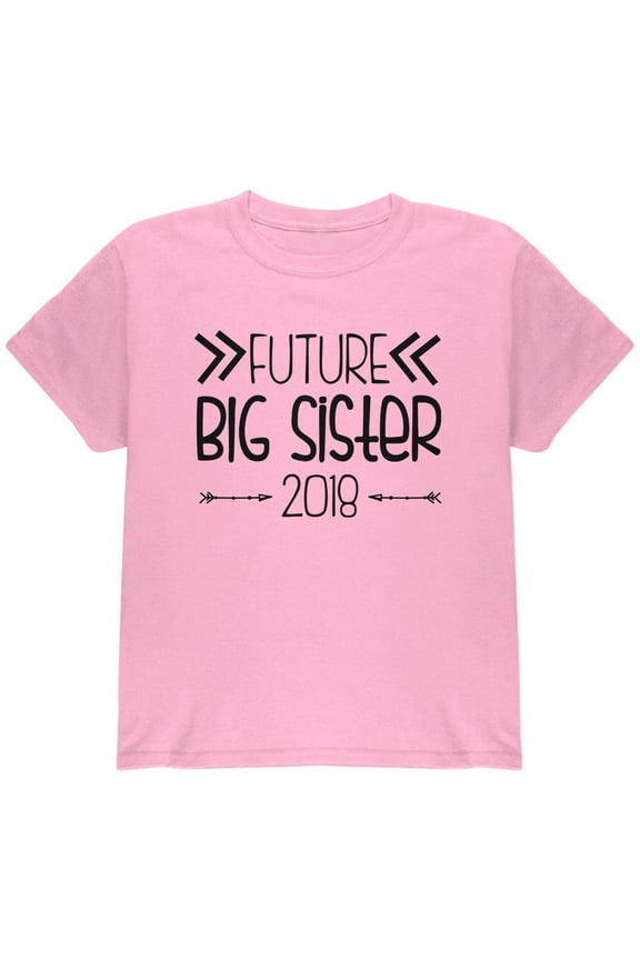 Future Big Sister Arrows 2018 Youth T Shirt Light Pink YMD