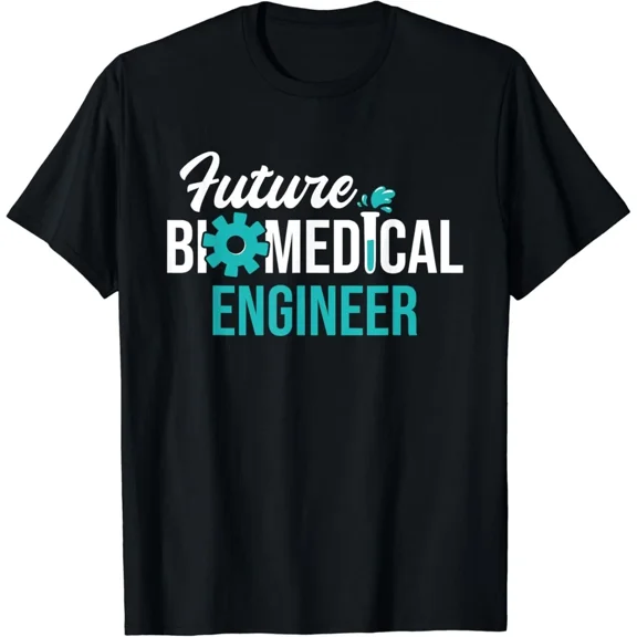 Future Biomedical Engineer Gear Beaker Science Gift Biotech Student STEM Unisex T-Shirt, S-5XL